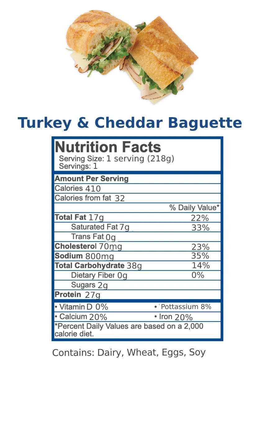 Nutritional Information | JetBlue