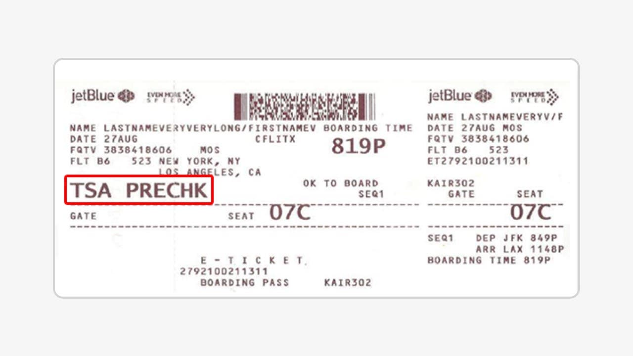 how to add tsa precheck to jetblue ticket
